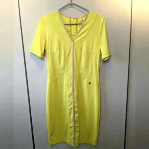 SPORTALM GRAND TOUR 1953 Women Dress Yellow color size 8 Back Zipper Closure